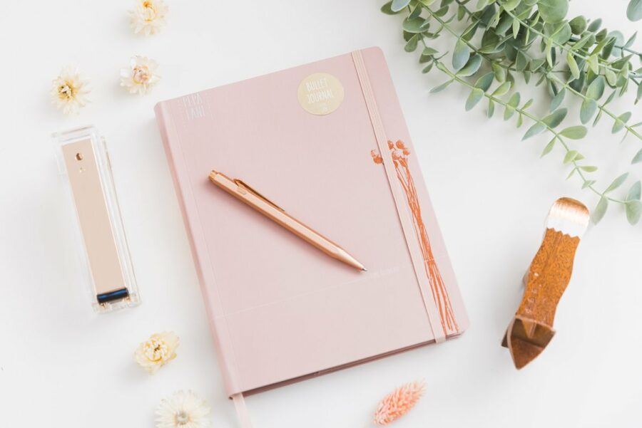 bullet journal-poeder roze-papa lani-A5 formaat