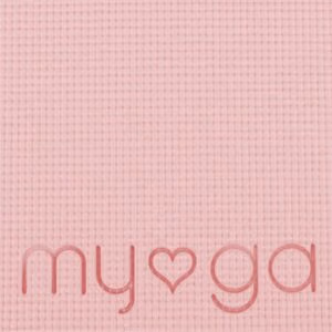 Roze yogamat 4 mm voor yoga, pilates en stretchen zonder schoenen. Materiaal is PVC, milieuvriendelijk geproduceerd.