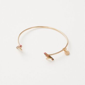Vergulde armband met goudvink.