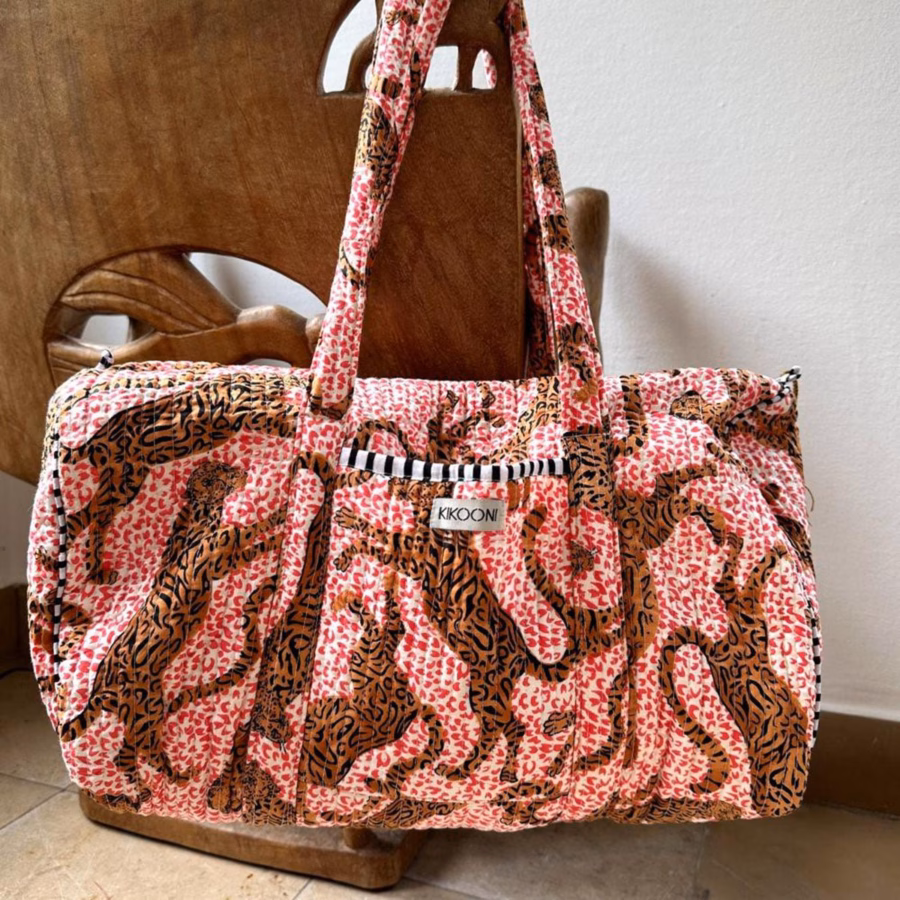 handgemaakte katoenen tas "H.LEOPARD" - Afbeelding 4