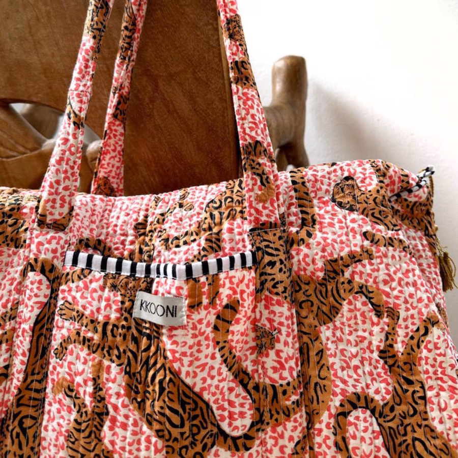 handgemaakte katoenen tas "H.LEOPARD" - Afbeelding 5