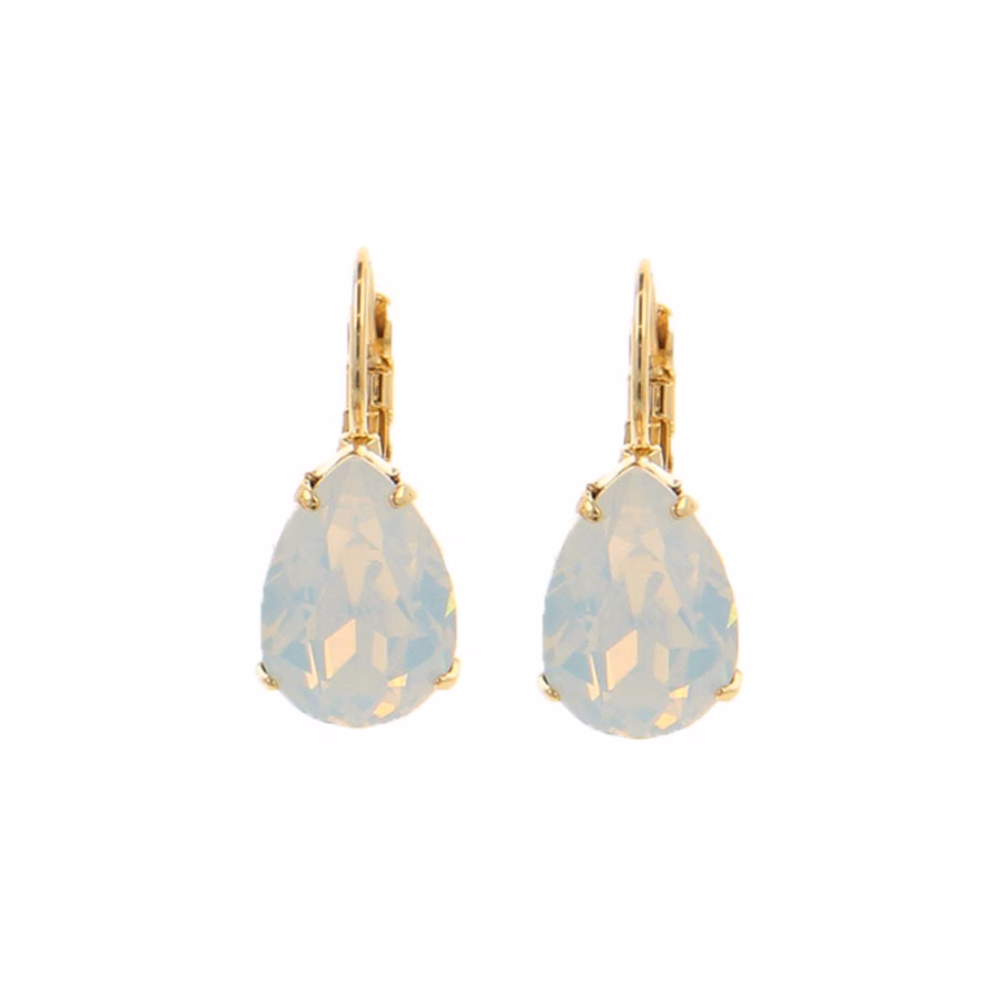 Lacrima Earrings White Opal