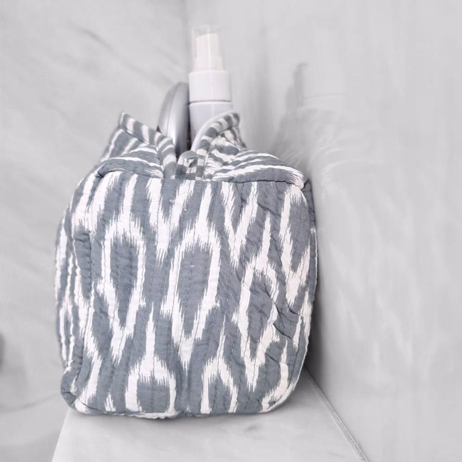 handgemaakte make-uptasje "Positive Grey" - Afbeelding 3