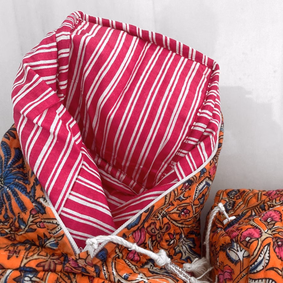 Cosmetische tas "Orange Palm" - Afbeelding 3