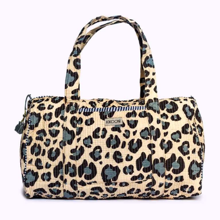 handgemaakte katoenen tas "blauwe Leo"