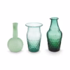 Pip Studio blauwgroene mini vaasjes. Ze zijn van glas en mondgeblazen met met de hand afgewerkt, ieder vaasje is dus uniek.