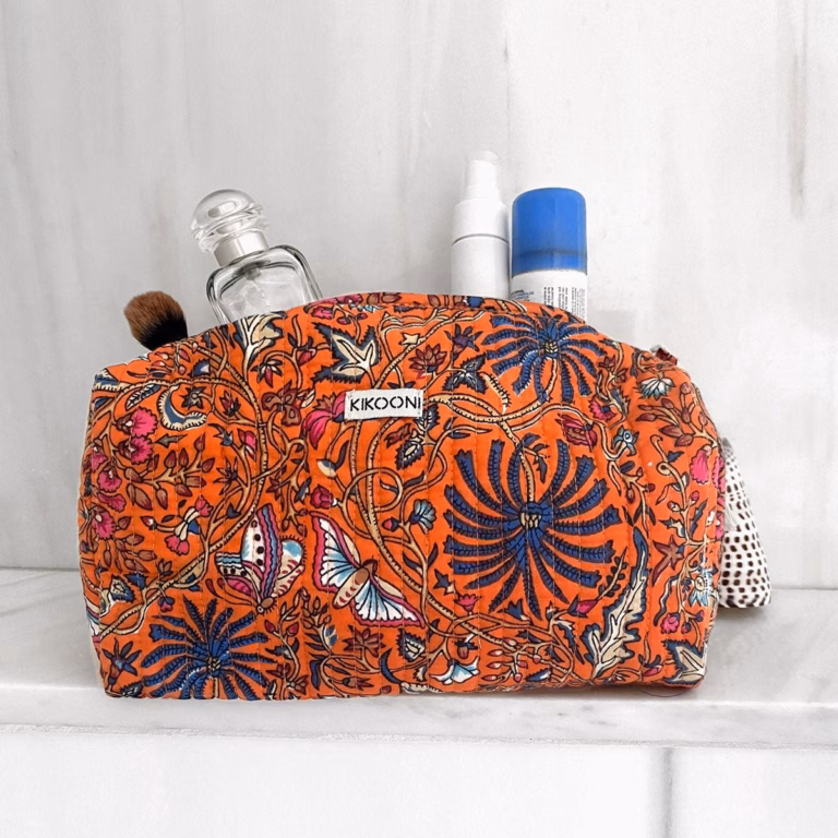 Cosmetische tas "Orange Palm"