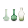 Pip Studio zachtgroene vaasjes van mond geblazen glas.