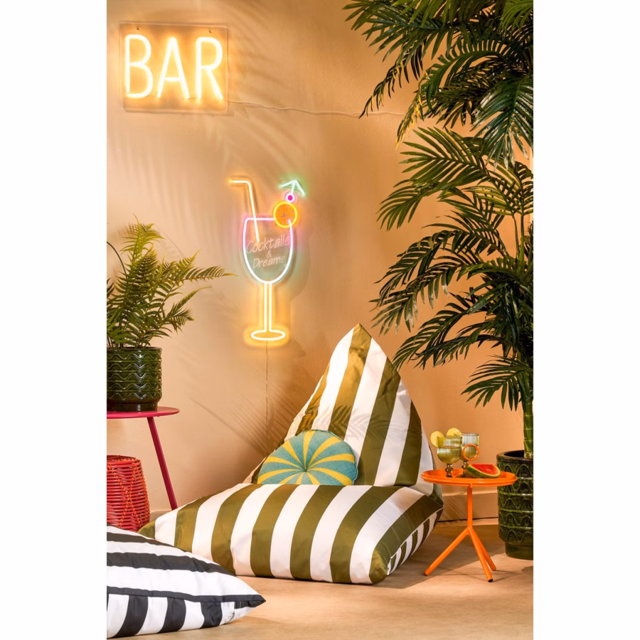 Rissy Zitzak - L140 x B95 x H95 cm - Groen, Wit - Afbeelding 6