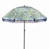 Blauwe parasol met bloemen van Mica Decorations.