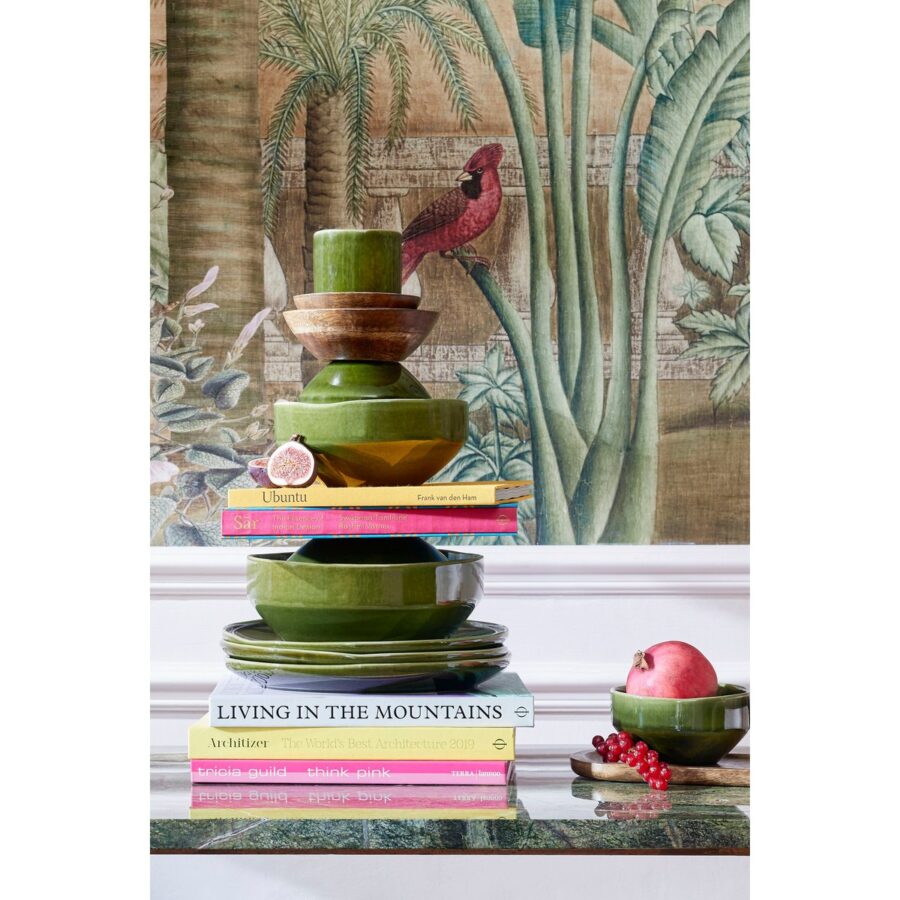Rhea Dinerbord - Ø28 cm - Keramiek - Groen - Afbeelding 5