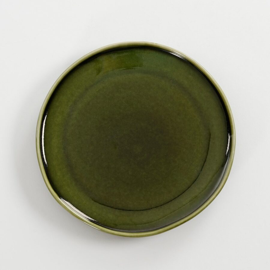 Rhea Ontbijtbord - Ø20 cm - Keramiek - Groen - Afbeelding 3