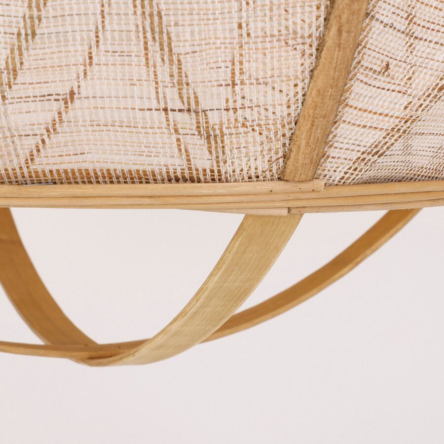 Pella Hanglamp - H50 x Ø51 cm - Linnen - Beige - Afbeelding 3