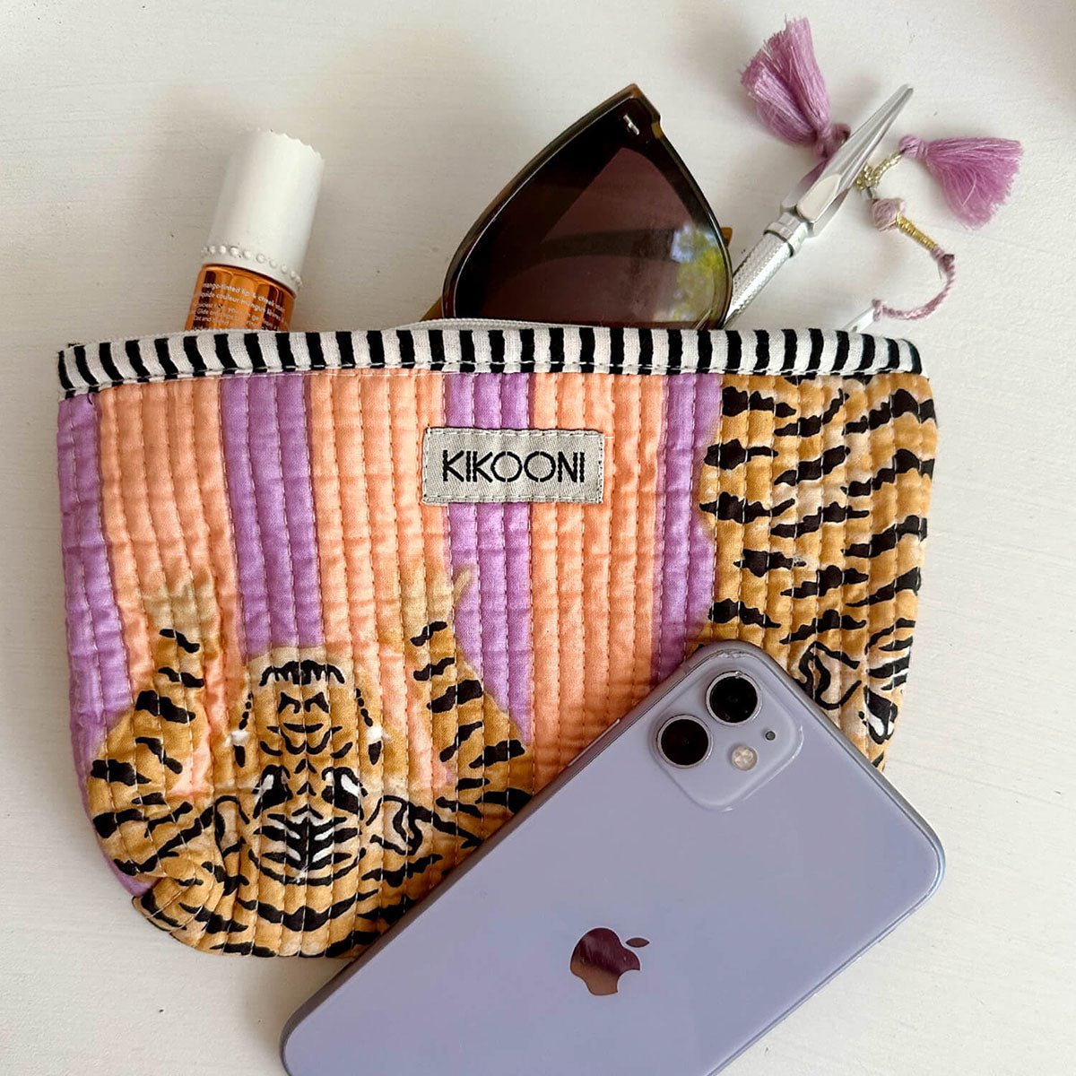 handgemaakte mini tas 'Peach Fusion' - Afbeelding 2