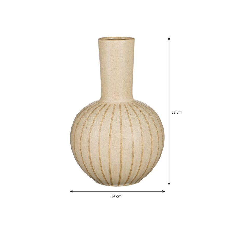Holm Vaas - H52 x Ø34 cm - Keramiek - Crème - Afbeelding 5