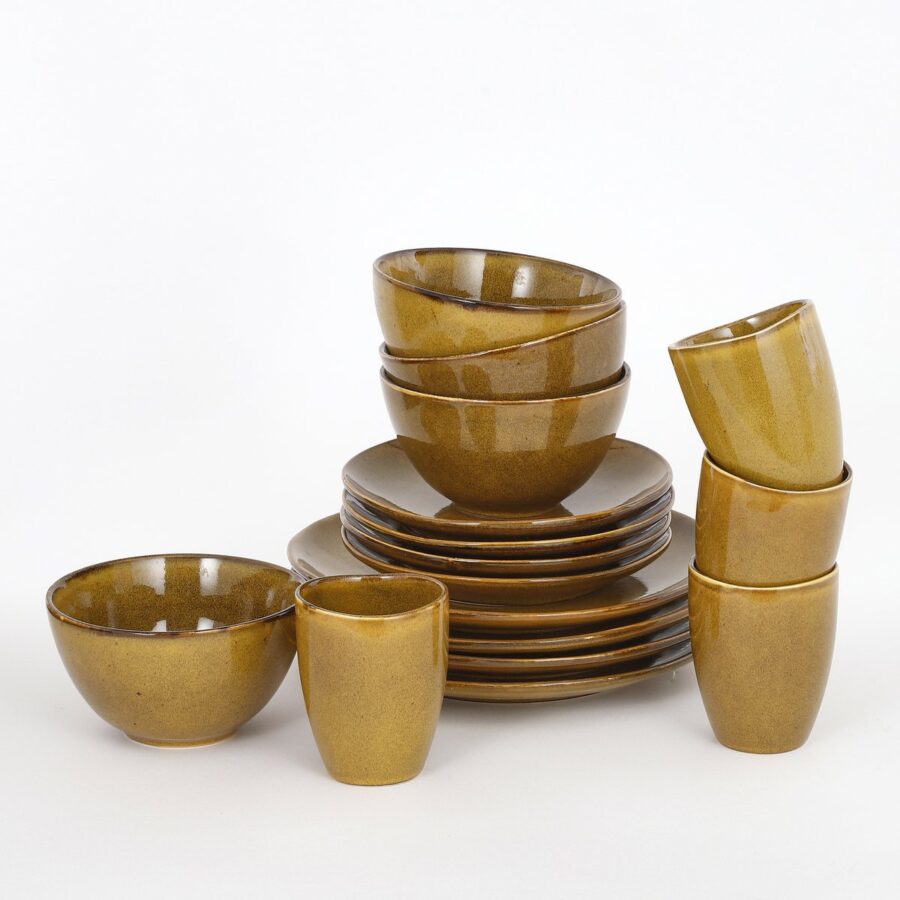 Tabo Serviesset 4 Persoons - Oker - Afbeelding 2