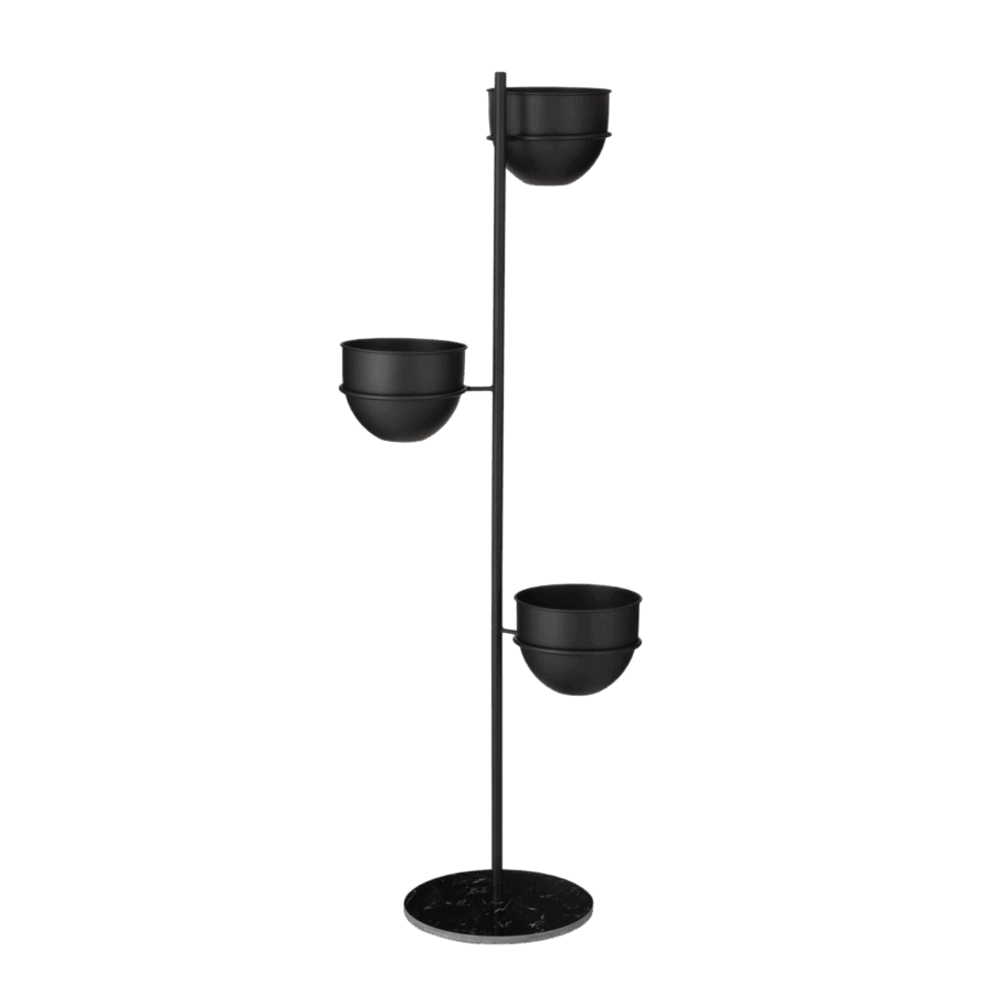 Plantenhouder - L40 x B33 x H140 cm - Zwart