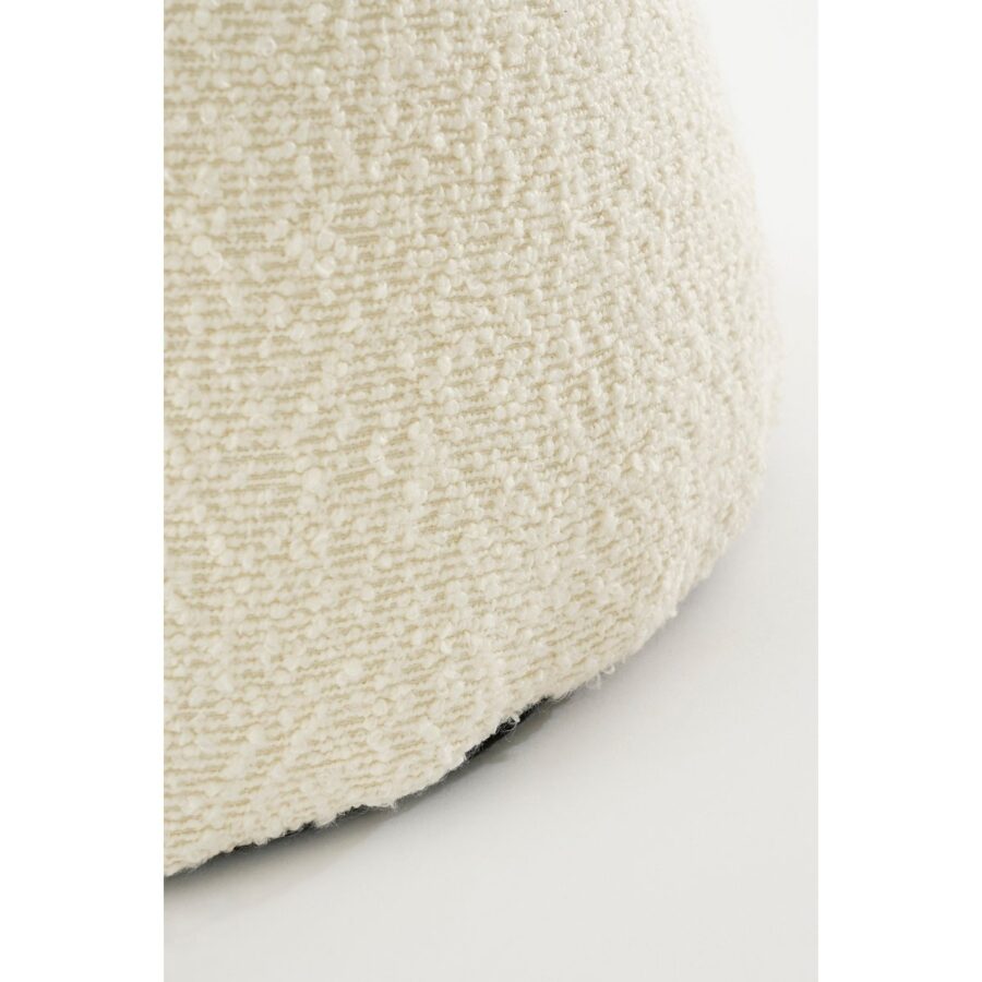 Poef - H46 x Ø49 cm - Off White - Afbeelding 4