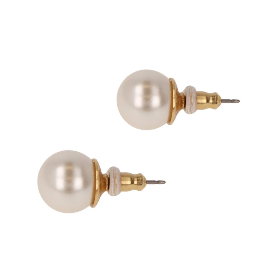 Otazu Cream Pearl Earpins - Big - Afbeelding 3