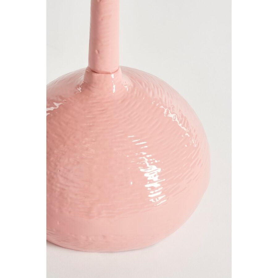 Colin Bijzettafel - H68 x Ø24 cm - Gerecycled Aluminium - 100% FSC - Lichtroze - Afbeelding 4