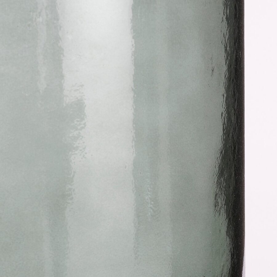 Guan Fles Vaas - H40 x Ø15 cm - Gerecycled Glas - Groen - Afbeelding 4