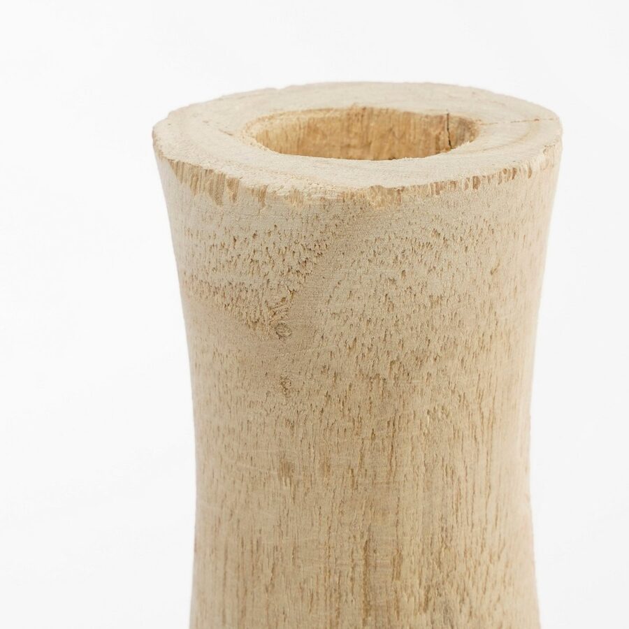 Pia Vaas - H47 x Ø13 cm - Paulownia Hout - Lichtbruin - Afbeelding 2