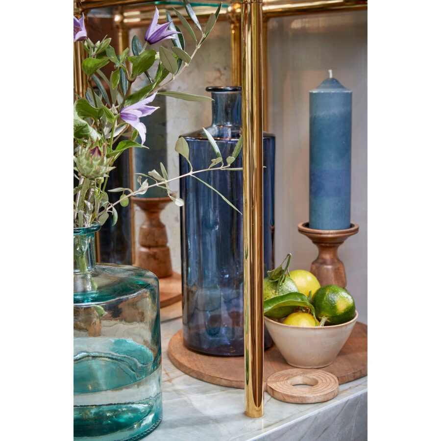 Guan Fles Vaas - H26 x Ø21 cm - Gerecycled Glas - Transparant - Afbeelding 8