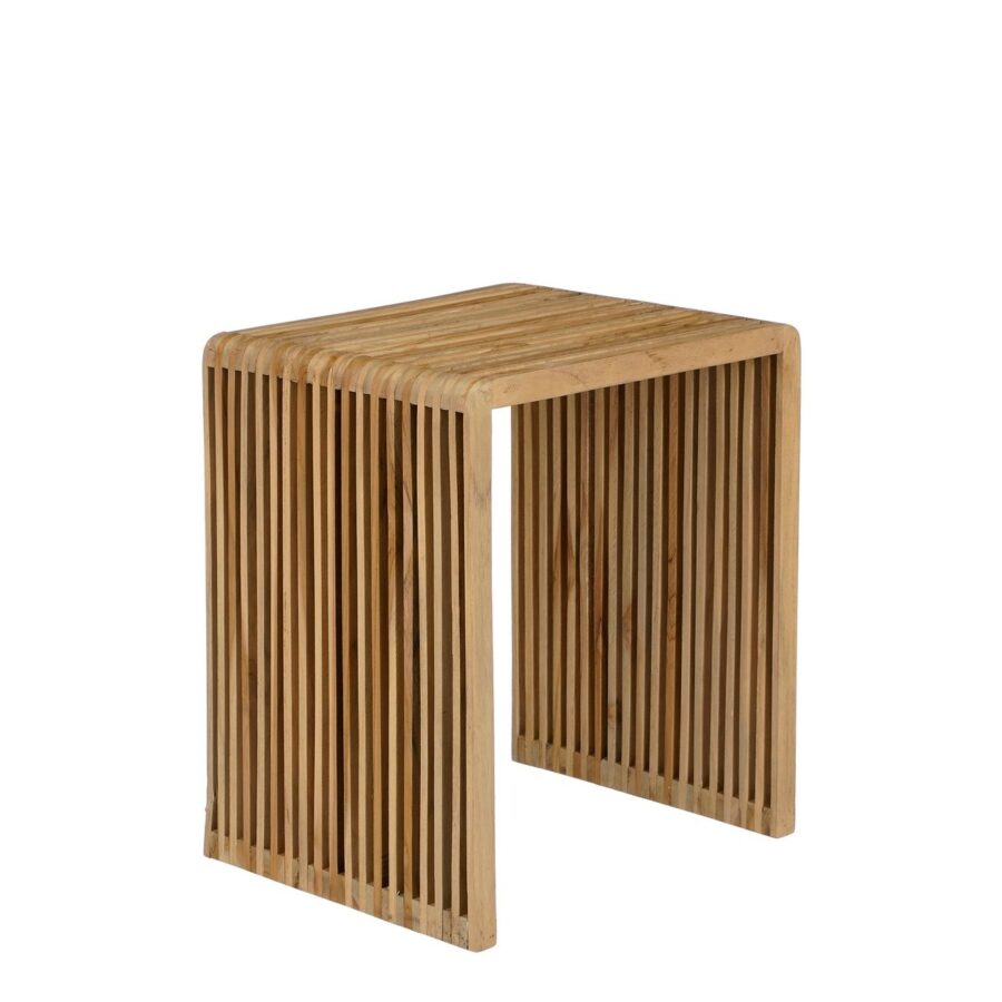 Yonker Bijzettafel - Set van 3 - L44 x B34 x H50 cm - Gerecycled Hout - Bruin - Afbeelding 9