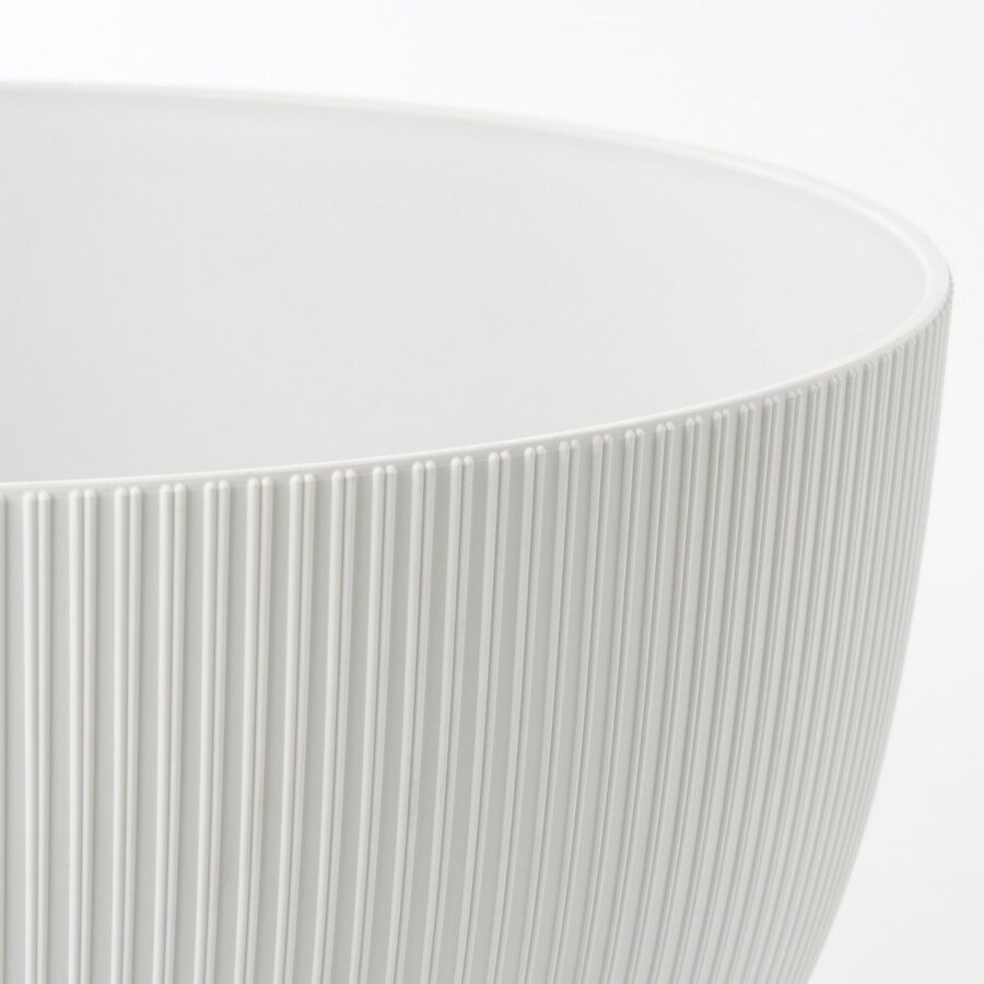 Doppio Bloempot op Poten - H21 x Ø40 cm - Gerecycled Plastic - FSC Mix - Wit - Afbeelding 2