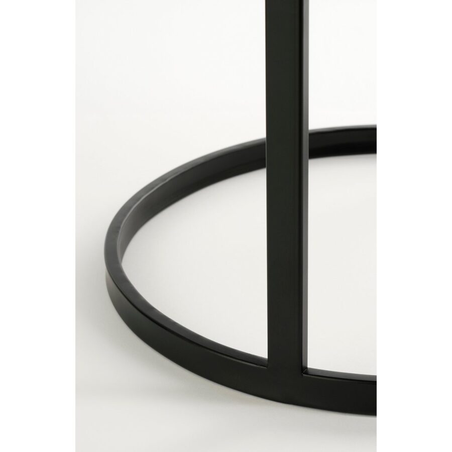 Noah Bijzettafel - H58 x Ø45 cm - Metaal - Zwart - Afbeelding 4