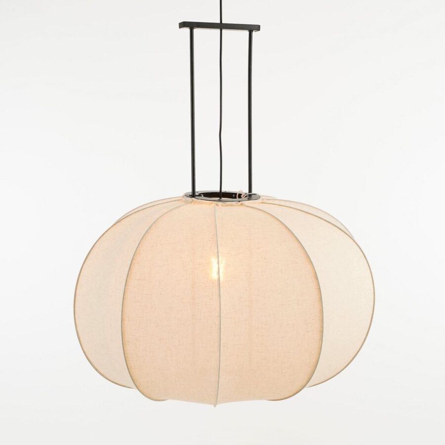 Pego Hanglamp - H94 x Ø83 cm - Linnen - Off-white - Afbeelding 2