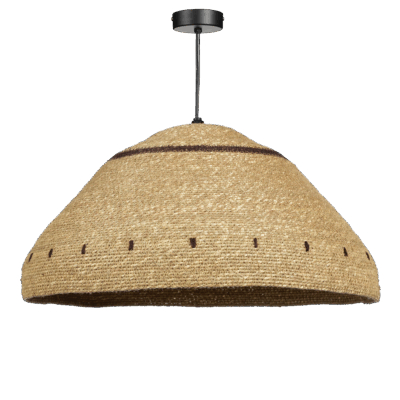 Joulz Hanglamp - H22 x Ø41 cm - Jute - Lichtbruin