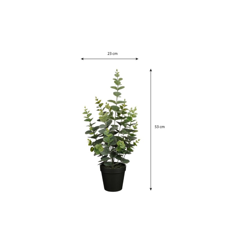 Eucalyptus Kunstplant in Bloempot - H53 x Ø23 cm - Groen - Afbeelding 5