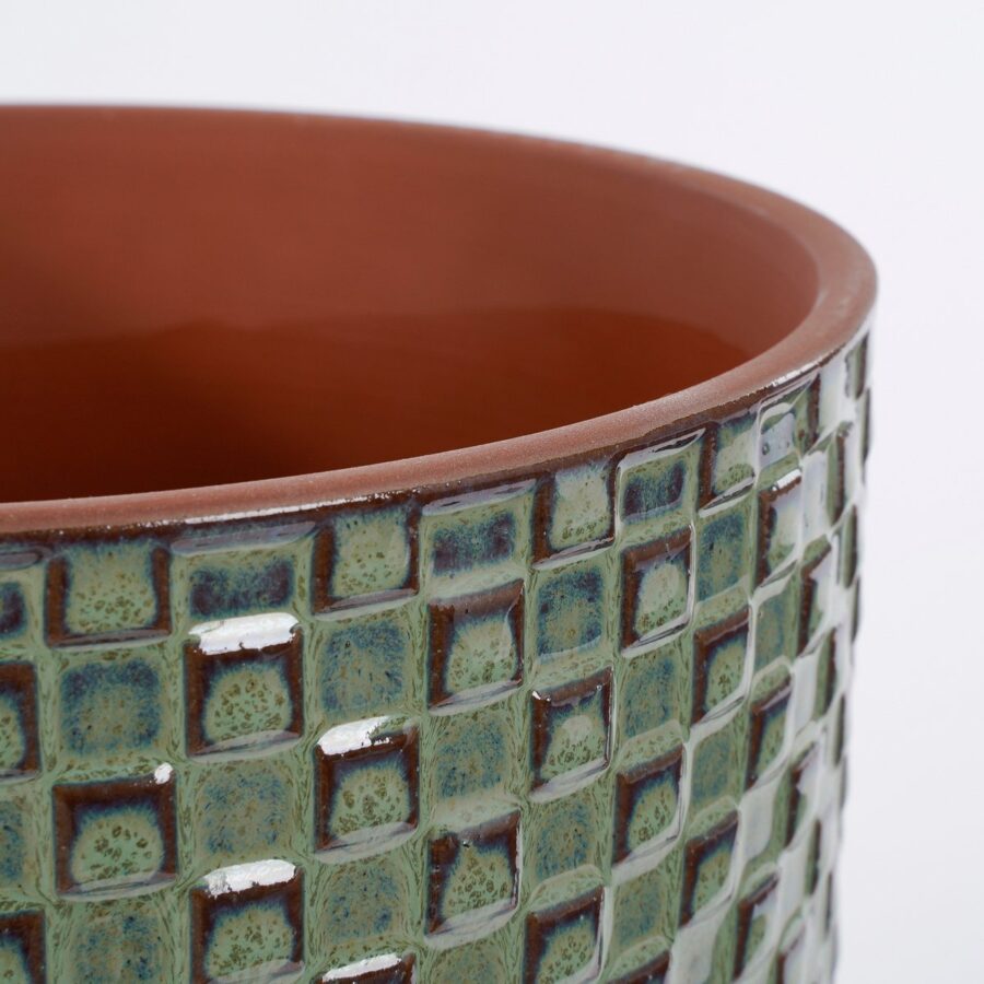 Daan Bloempot - H18 x Ø19 cm - Groen - Afbeelding 2