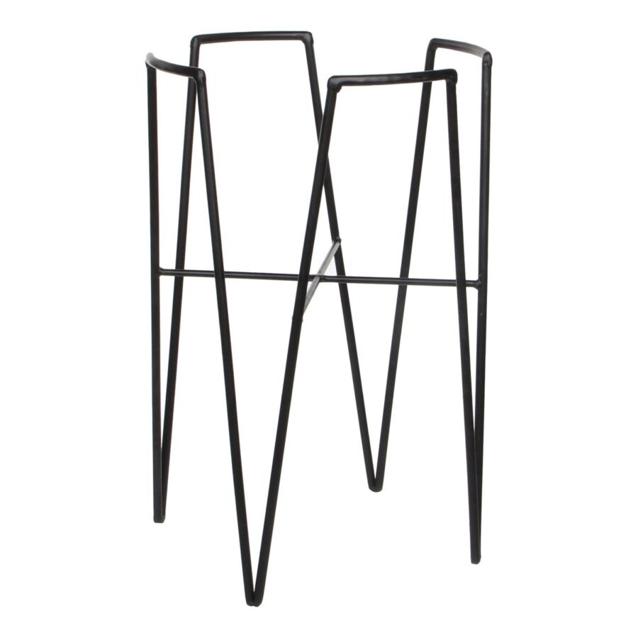 Blom Plantenstandaard - L25 x B25 x H38 cm - Metaal - Zwart