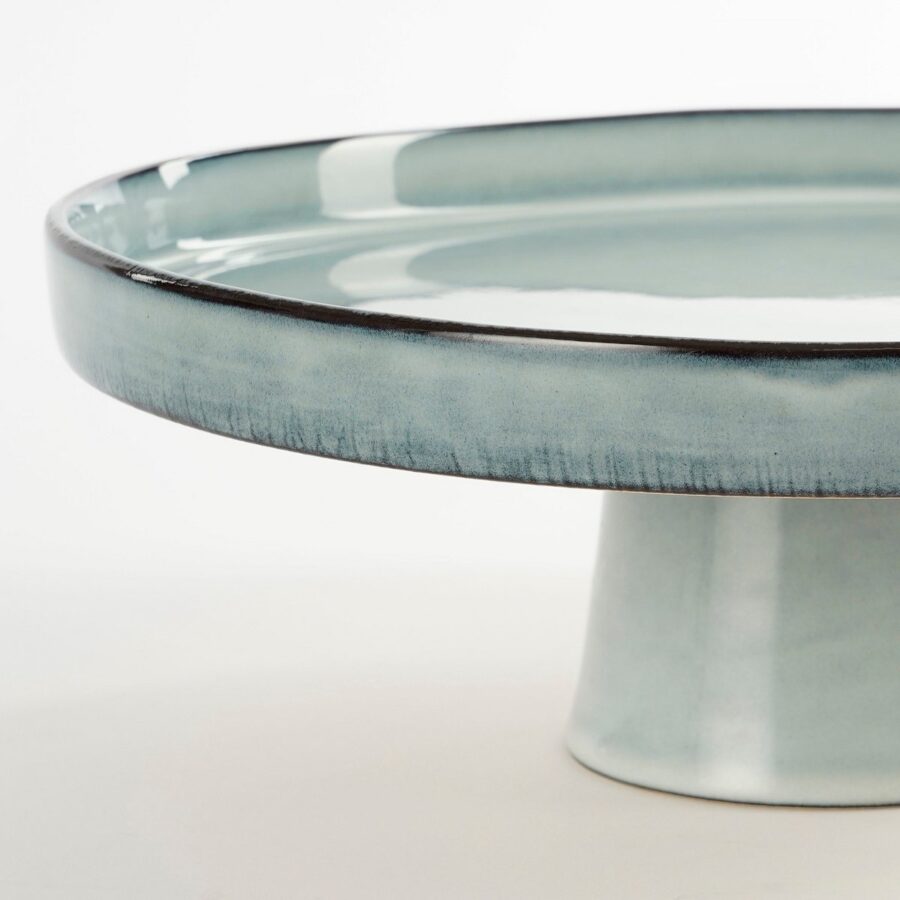 Racco Taartplateau - H11 x Ø28 cm - Steengoed - Lichtgrijs - Afbeelding 3