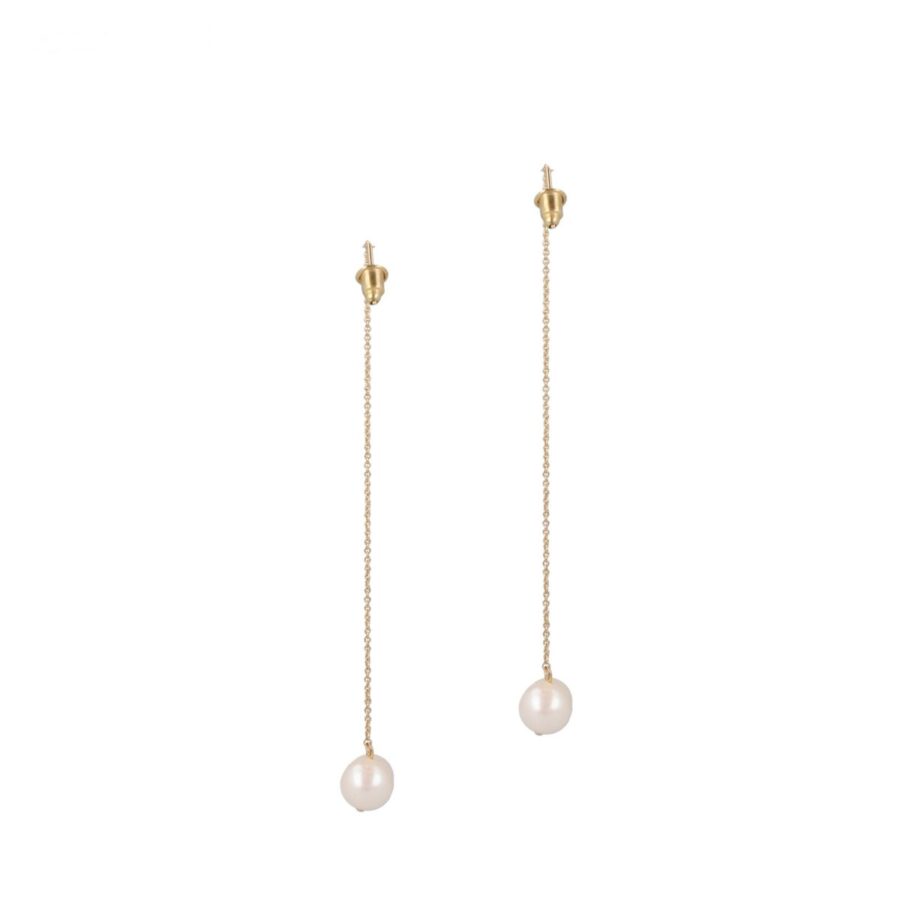 Cream Pearl String Earrings - Afbeelding 6