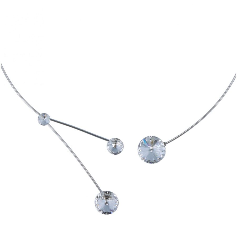 Forever Floating Crystals Necklace - Rhodium - Afbeelding 3