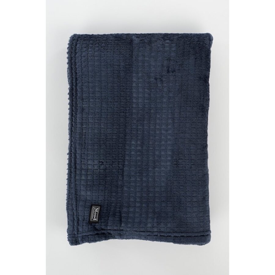 Joanne Fleece Plaid - L180 x B130 cm - Polyester - Donkerblauw - Afbeelding 2