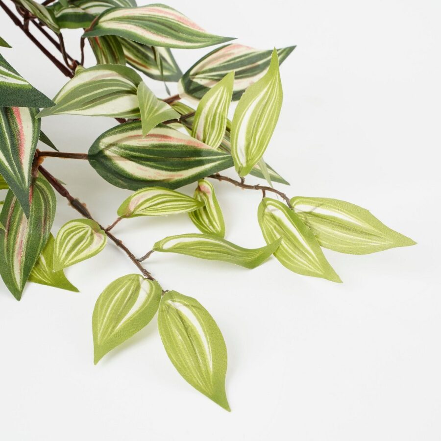 Tradescantia Kunst Hangplant in Bloempot Stan - H45 x Ø25 cm - Groen - Afbeelding 3