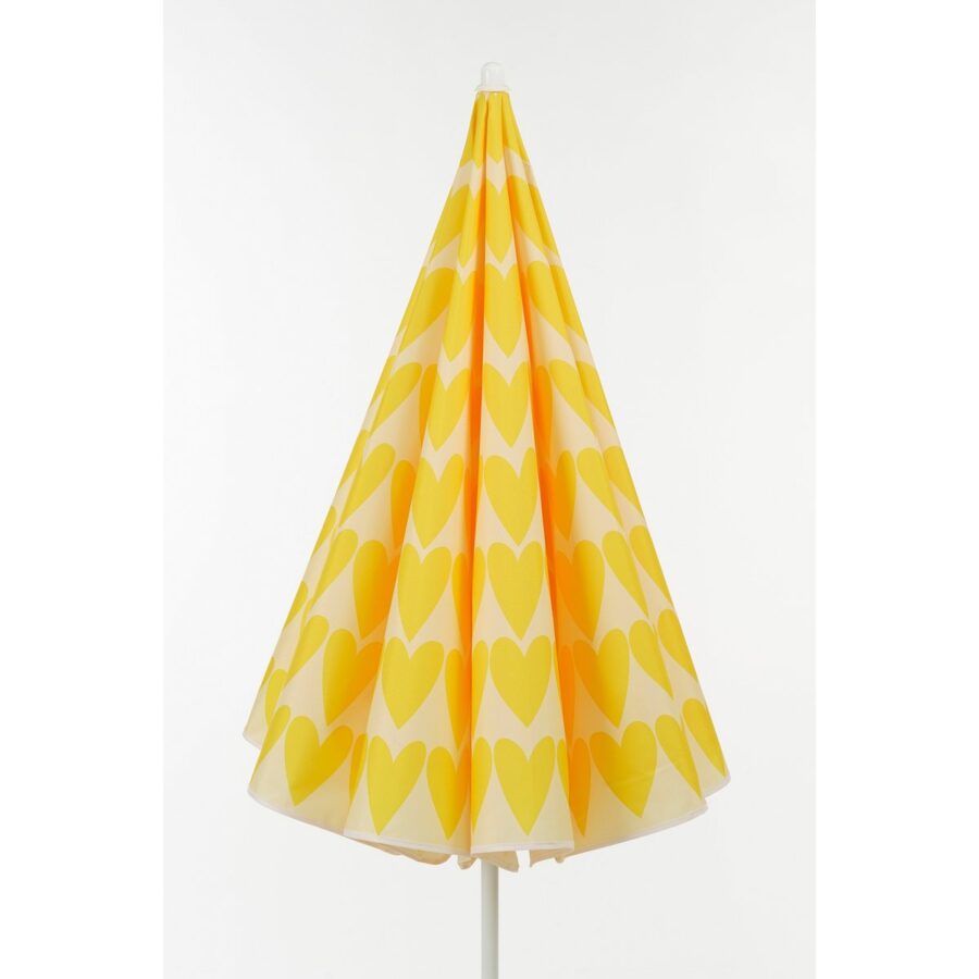Heart Strandparasol - H180 x Ø160 cm - Geel - Afbeelding 5