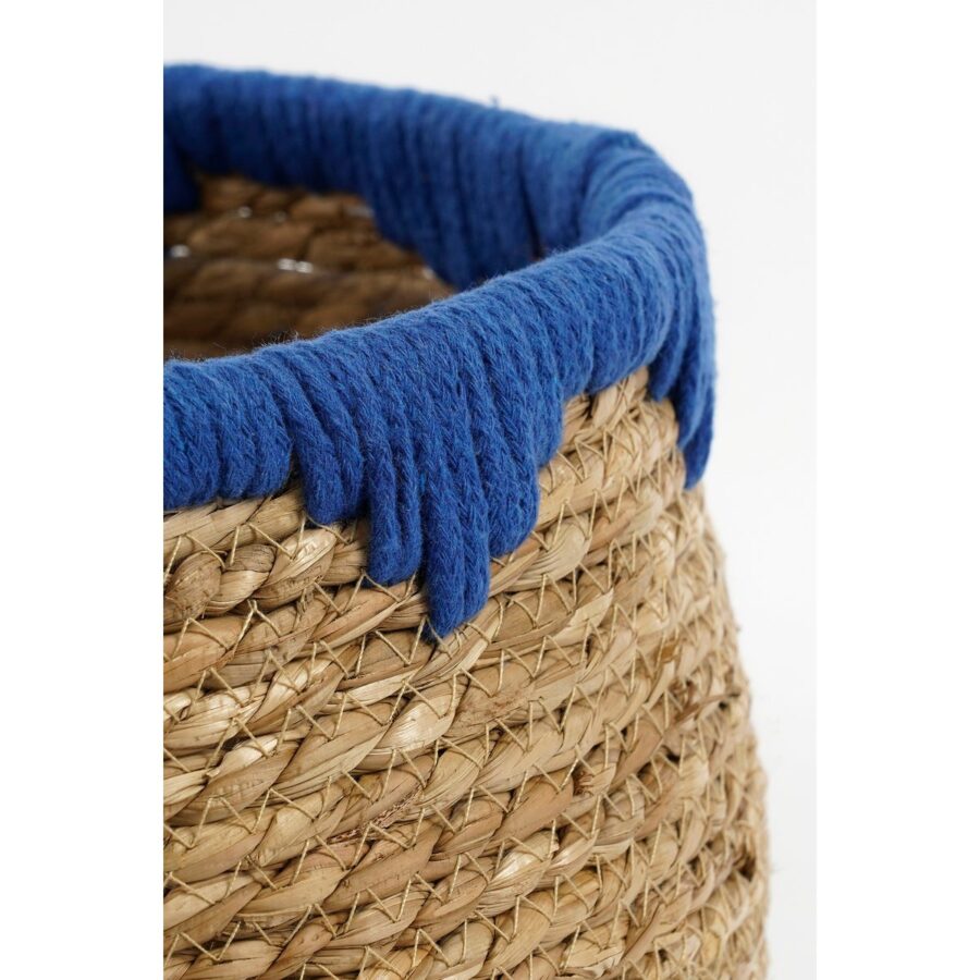 Jorck Plantenmand - Set van 3 - H24 x Ø26 cm - Zeegras - Blauw, Bruin - Afbeelding 2