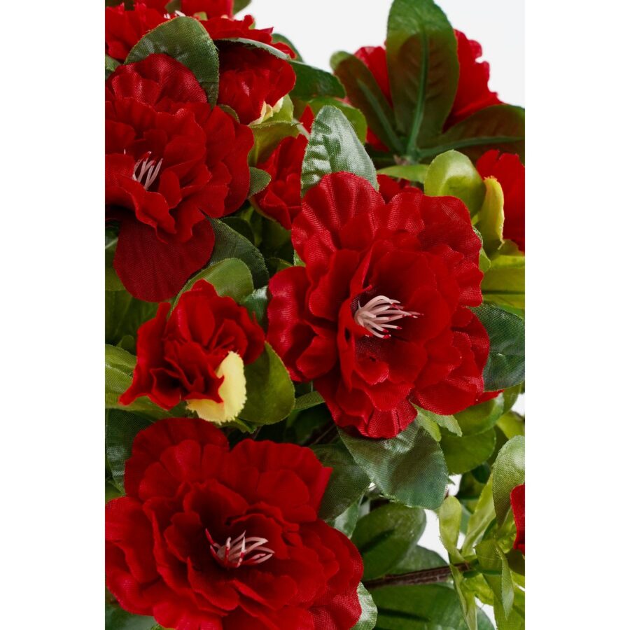 Azalea Kunstplant in Bloempot Stan - H31 x Ø26 cm - Rood - Afbeelding 2