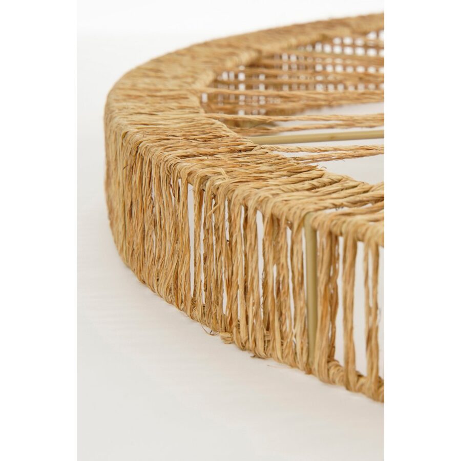 Ludy Wandspiegel - H5 x Ø70 cm - Jute - Lichtbruin - Afbeelding 2