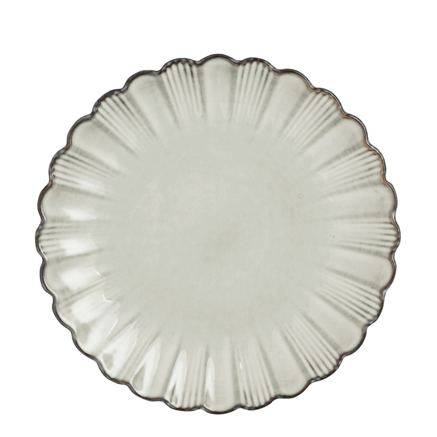 Corfu Dinerbord - H3 x Ø27 cm - Keramiek - Grijs