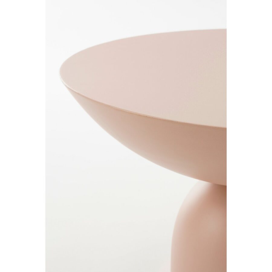 Celise Bijzettafel - H28 x Ø47 cm - Metaal - Lichtroze - Afbeelding 2