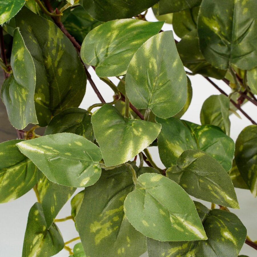 Scindapsus Kunst Hangplant in Bloempot Stan - H45 x Ø25 cm - Groen - Afbeelding 2