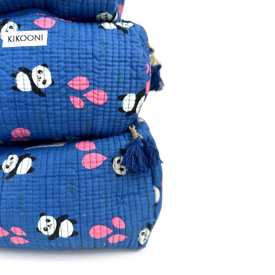 handgemaakte make-up tas SET van 3 "Panda" - Afbeelding 5