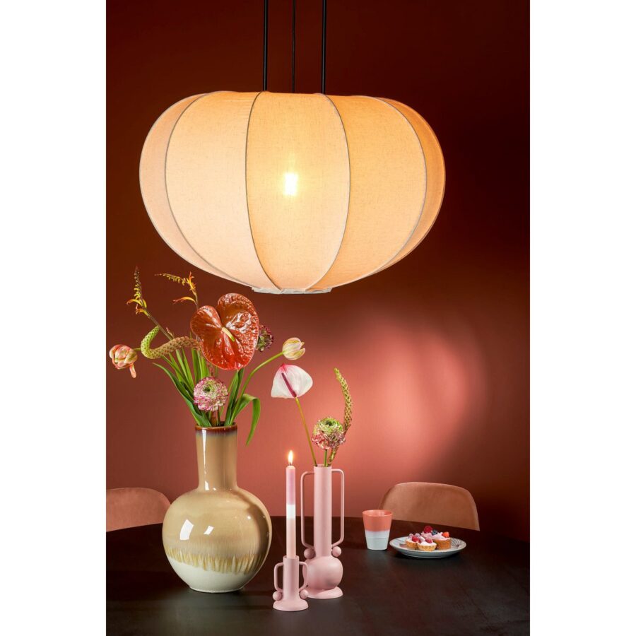 Pego Hanglamp - H94 x Ø83 cm - Linnen - Off-white - Afbeelding 7