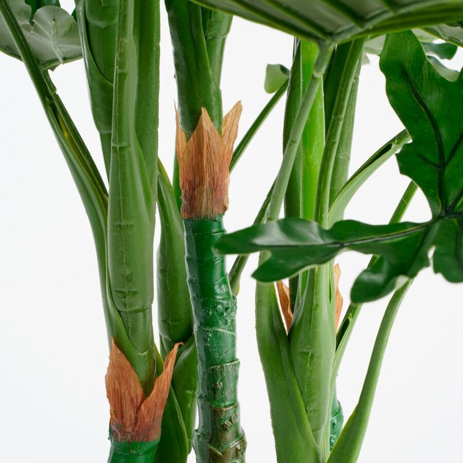 Philodendron Kunstplant - H120 x Ø80 cm - Groen - Afbeelding 5